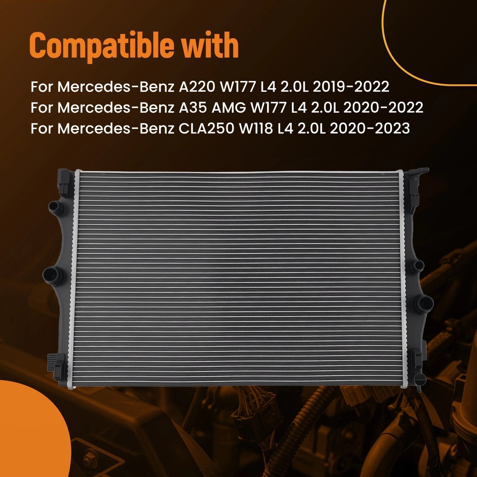 Radiator for Mercedes A220 and CLA250 (2019–2023)