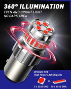 2X Red LED Brake Tail Turn Signal Light Bulbs for 1157 7528 2357
