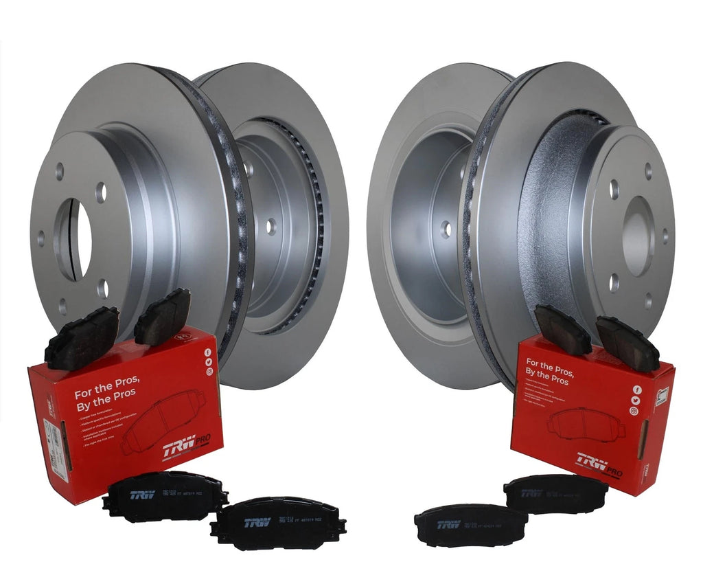Front Rear Brake Kit Disc Rotors & TRW Pro Metallic Pads for Dodge Ram 1500