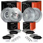Front & Rear Drilled Brake Rotors & Pads for Nissan 350Z (2003–2009)