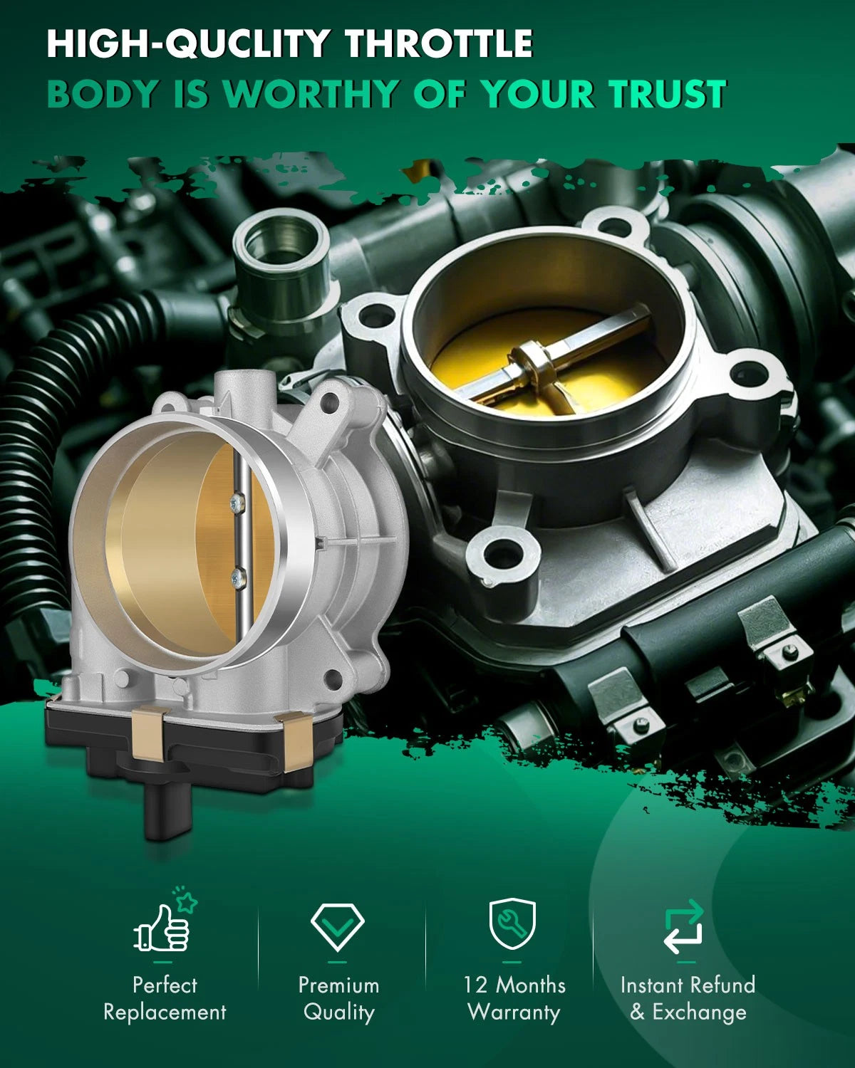 Throttle Body for Chevrolet Tahoe 2015–2023, Cheyenne 2014–2019, 2021–2023 5.3L