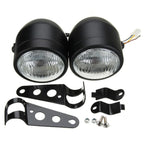 12V H4 35W Dual Motorcycle Headlight Lamp + Bracket