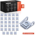 30Pcs Silver Zinc U-Nut Clips for BMW 1 3 6 Series
