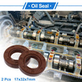 2X Oil Seal Rotary Shaft Seal for Various Models (17x32x7mm) FKM Rubber