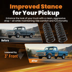 3 Inch Sport Springs for Ford F150 F100 2WD (1965–1979) Front Lowering Kit