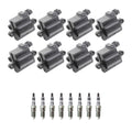 Set of 8 Ignition Coils & NGK Ruthenium Spark Plugs for Silverado 2500 HD (2001–2023)