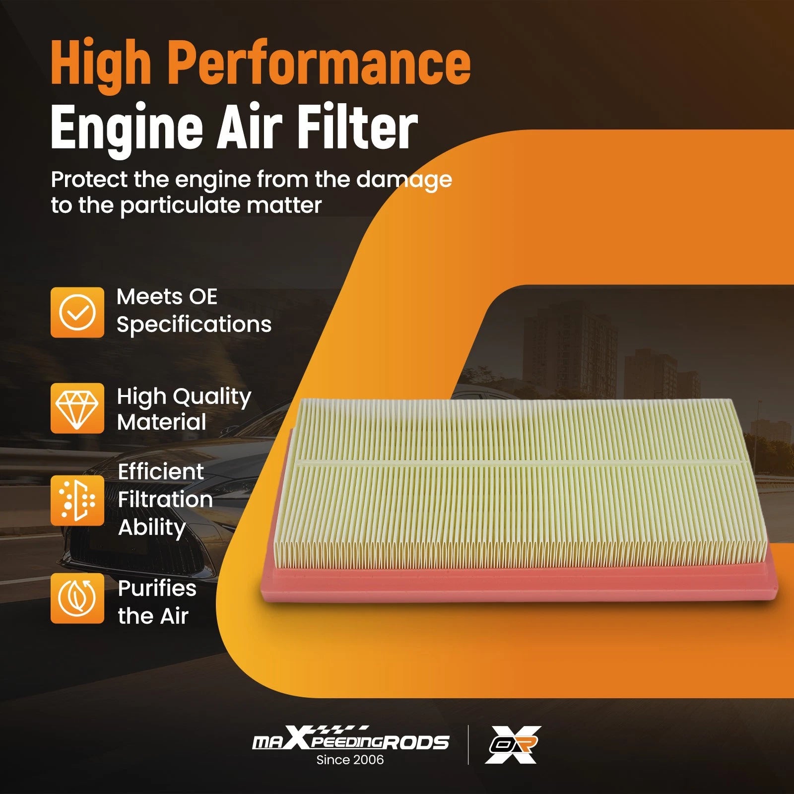 Engine Air Filter for Toyota Crown 2.5L (2023–2024) 17801-77050 CA12289 A90142