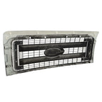Front Upper Grille Replacement Set for Ford F150 (2009-2014) Black Silver