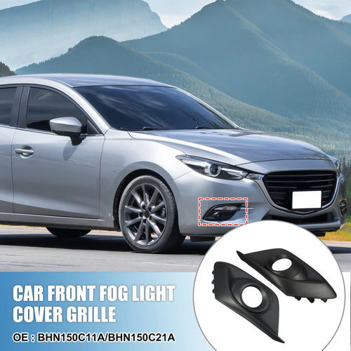 1 Pair Fog Light Grille Cover Trim No.BHN150C11A for Mazda 3 (2014–2015)