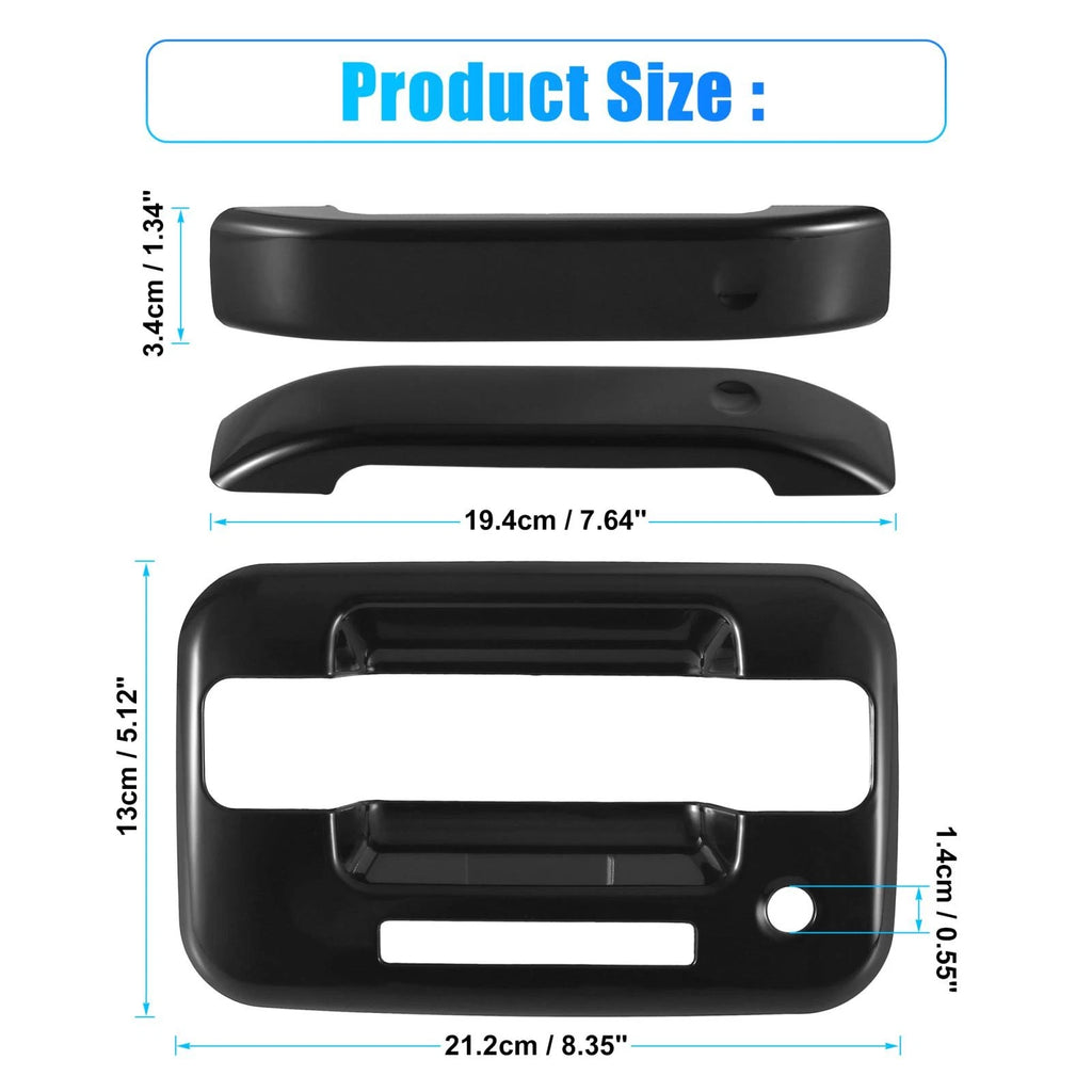 Set of 4 Gloss Black Door Handle Cover Trim for Ford 