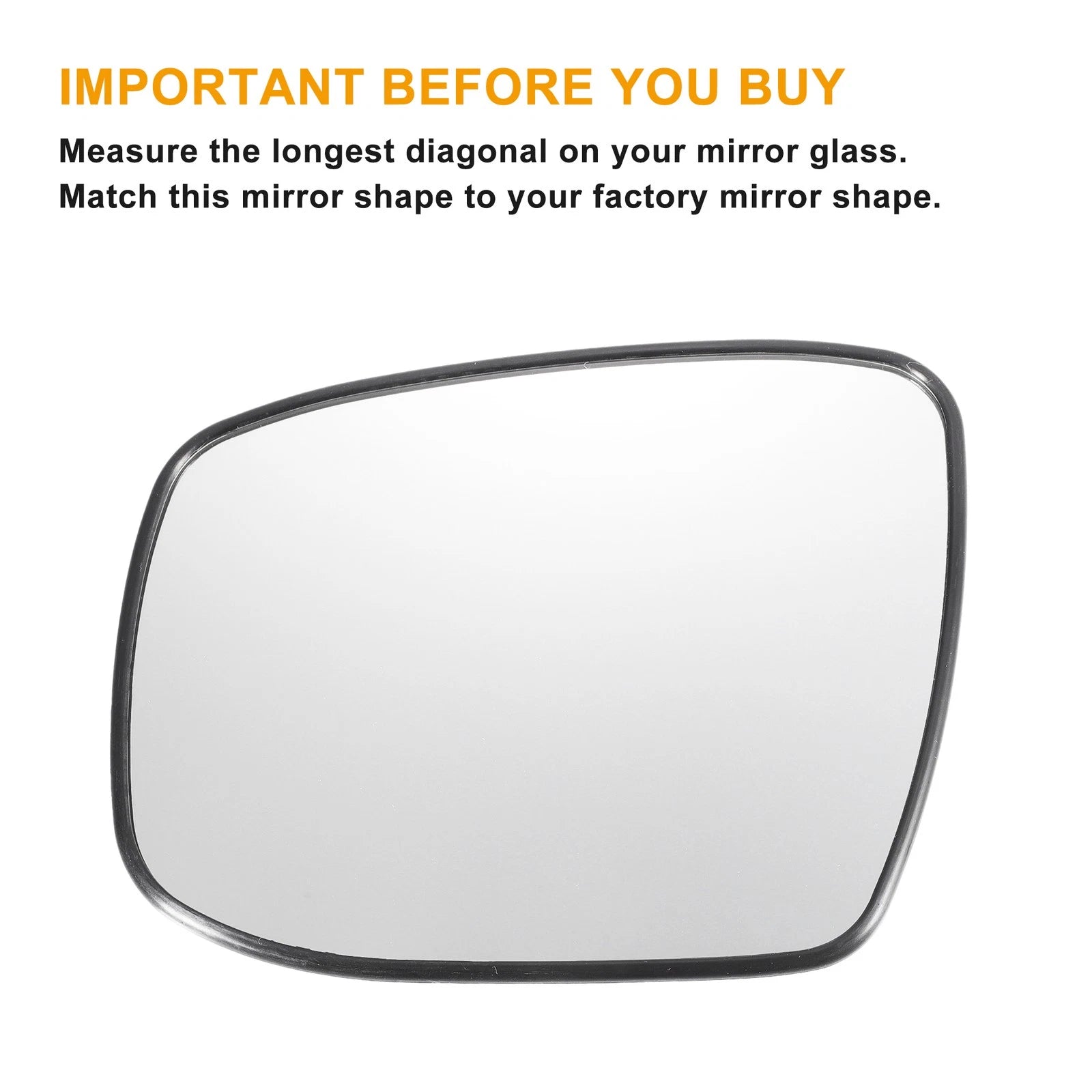 Left Side Heated White Mirror Glass for Honda Jazz Fit (2020–2021)