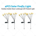Set of 4 Solar Firefly LED Lights for Outdoor Garden Decor
