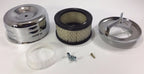 Chrome Louvered Air Cleaner Assembly for Hot Rod 2 BBL Carburetor (Hot Rod)