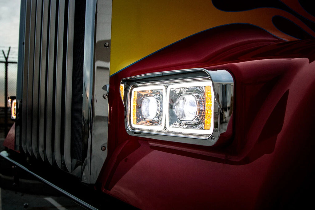 LED Chrome Headlights with LED Turn Signals for Toyota Hilux (2016–2020)