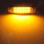 2X Amber Thin Side Marker Clearance Light LED Chrome for Freightliner (12)