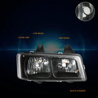 Right Side Headlight Lamp for Express Savana 1500-4500 (2003–2024) Black