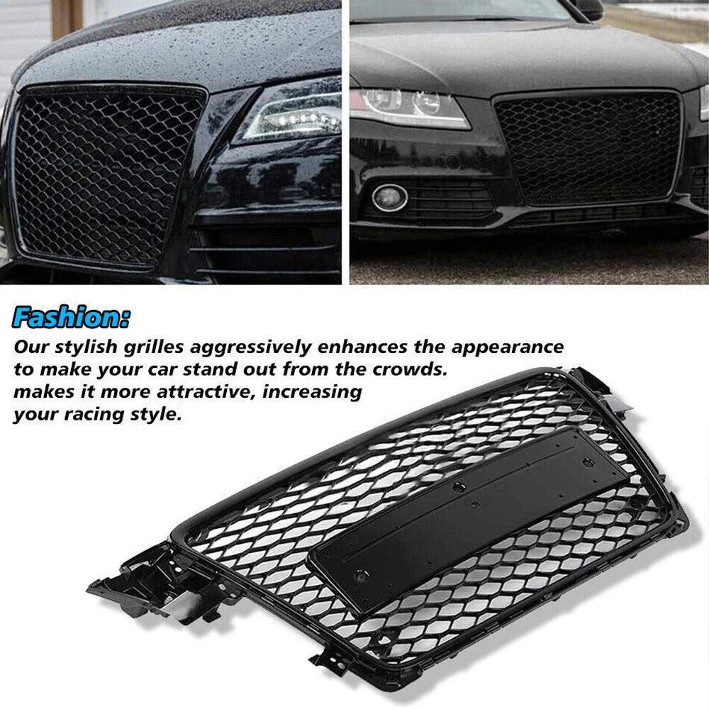 Front Honeycomb Mesh Bumper Grill for Audi A4 S4 RS4 (2009–2012)