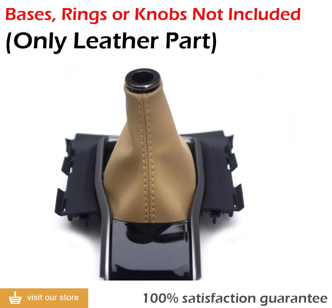 Manual Shift Boot for Honda Civic (2016–2020) Beige Leather Synthetic