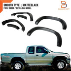Matte Black Fender Flares for Toyota Hilux Ute (1997-2005)