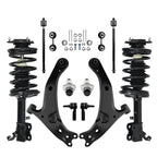 12X Front Strut Springs Control Arms Tie Rod Ends for Toyota Corolla (1996–2002)