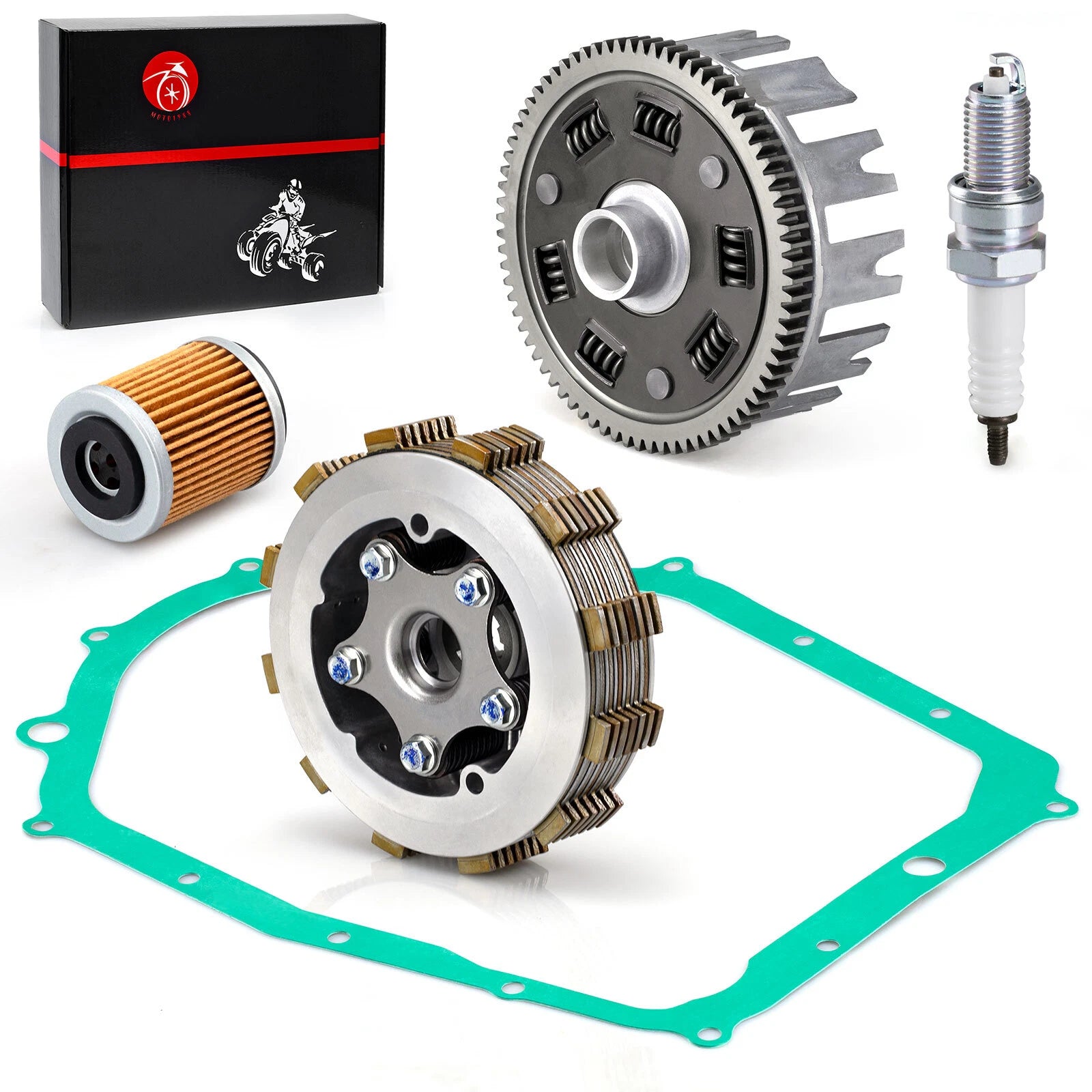 Clutch Assembly Kit & Clutch Basket for Yamaha YFM350 Warrior 350 (1987–2004)