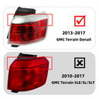 Halogen Tail Light for GMC Terrain Denali (2013–2017) Right Passenger