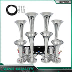 12V 8 Trumpet Air Horn Kit for Ford Chevy Ram Toyota