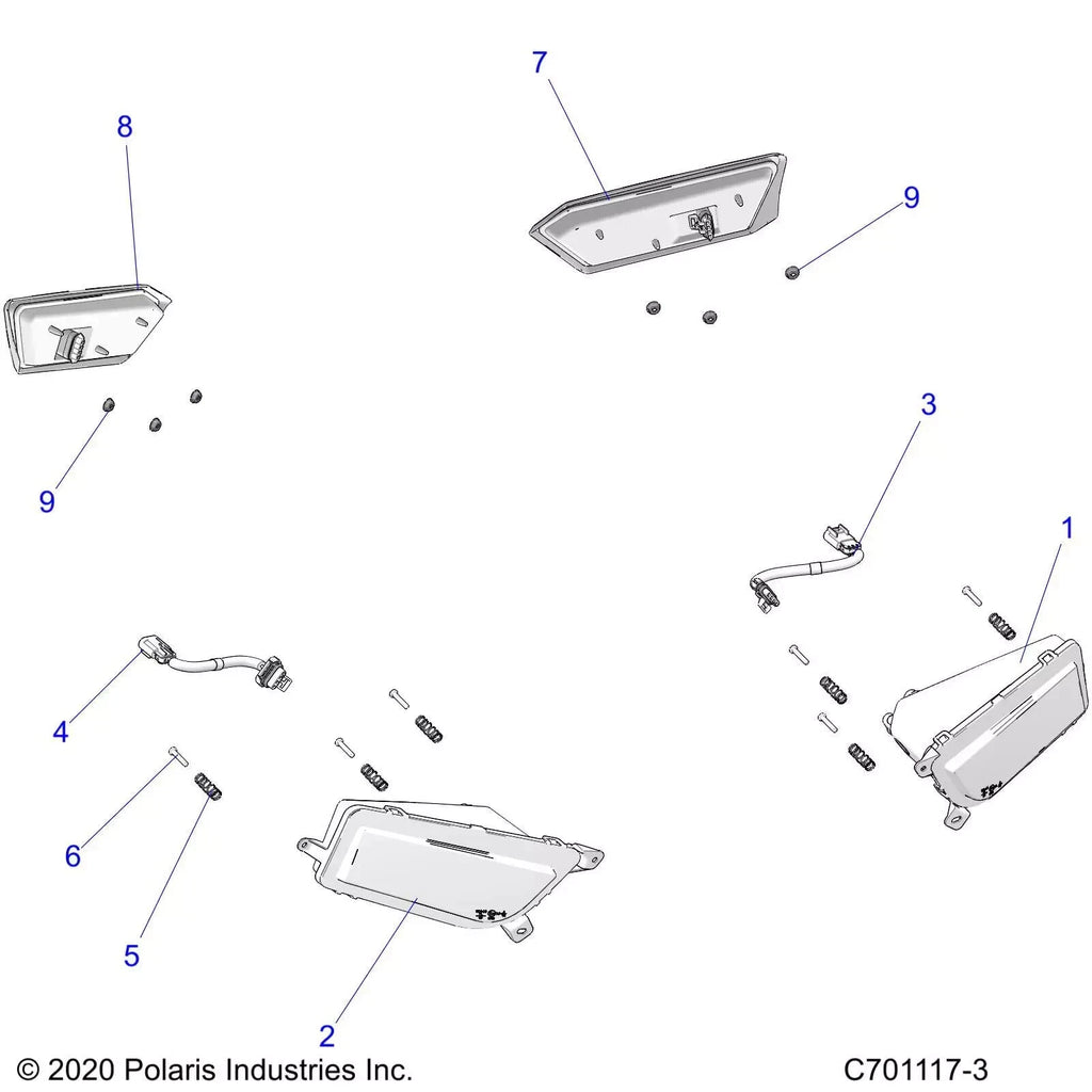 Headlight Conversion Wire Harness for Polaris RZR (2411711, 2411712)