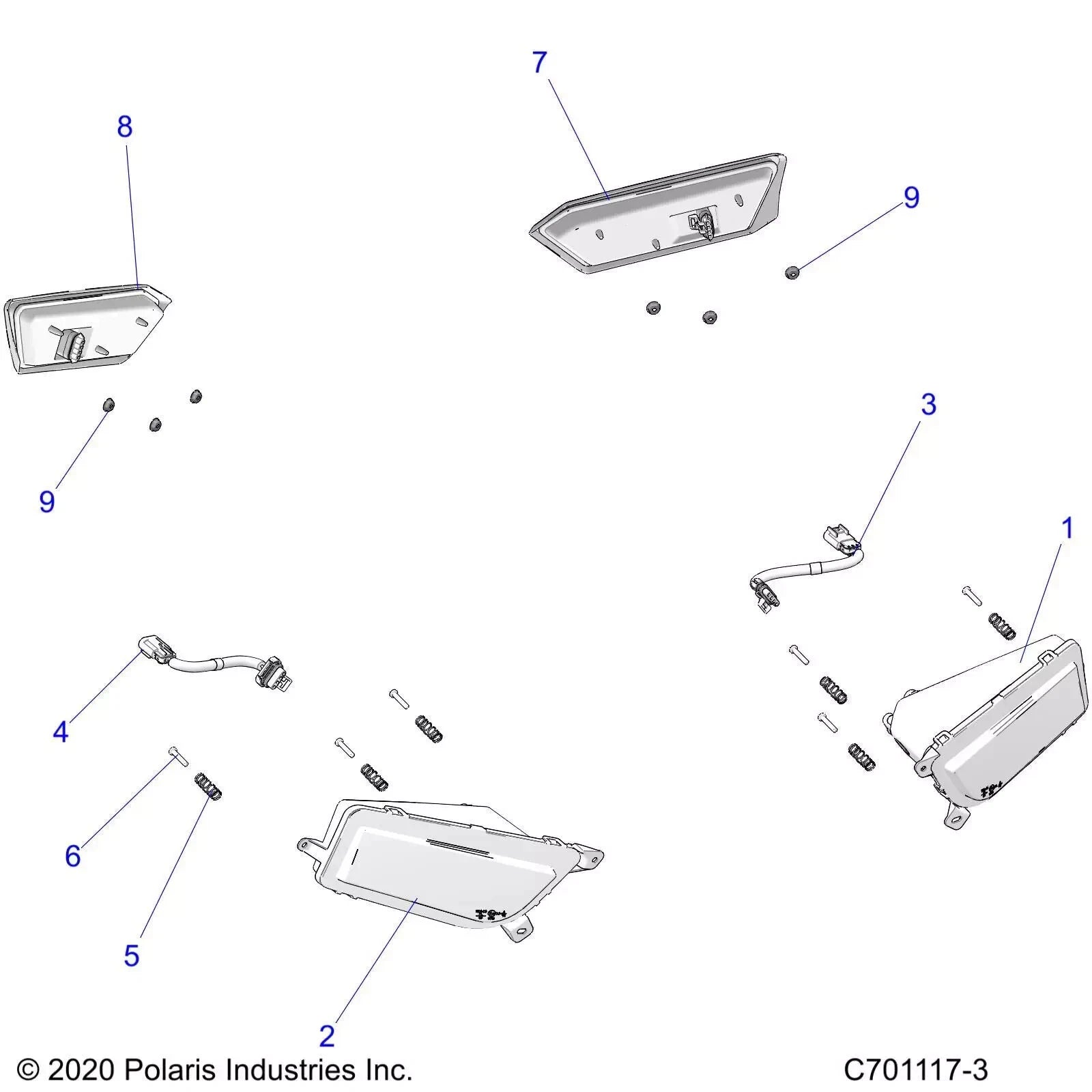 Headlight Conversion Wire Harness for Polaris RZR (2411711, 2411712)