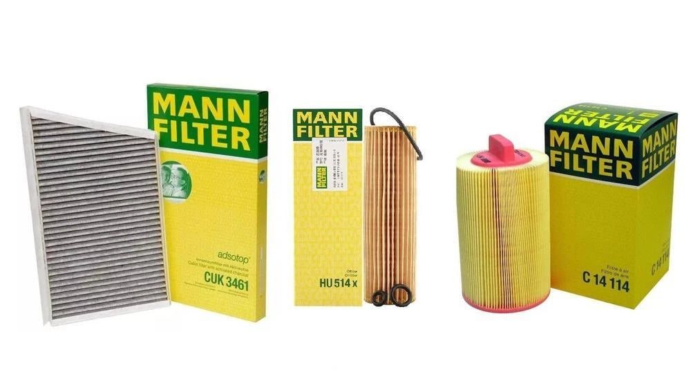 Mann Oil Air Carbon Cabin Filter Service Kit for Mercedes W203 C230 (2000–2007)