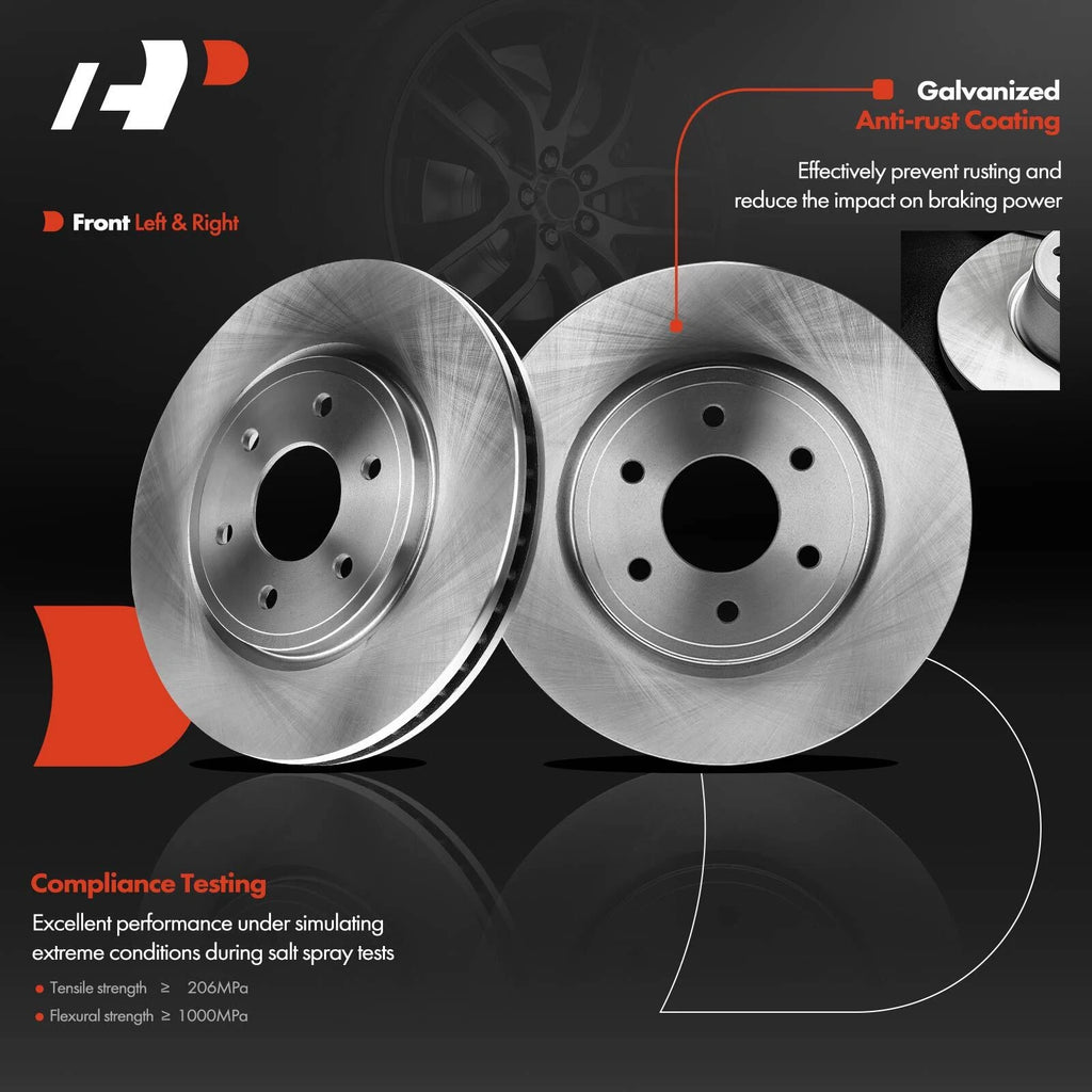 Front Disc Brake Rotors & Ceramic Pads for Nissan Frontier (2005–2019)