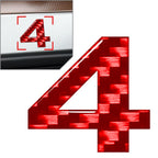 Carbon Red Door Wall Badge Emblem Decals for Car Window (#4)