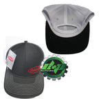 Black Baseball Cap with White Mesh Logo for Peterbilt Trucks