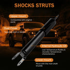 Set of 4 Strut Shock Absorbers for GMC Yukon XL 1500 4WD (2000–2006)