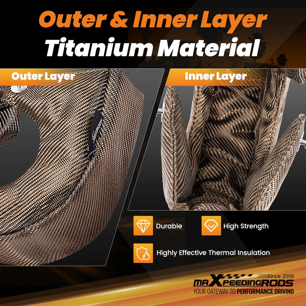 T4 Titanium Fiber Heat Blanket Shield for T4 Turbocharger (All Years)