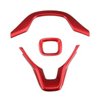3 x ABS Interior Steering Wheel Cover Trim for Honda Accord (2018-2021) Red
