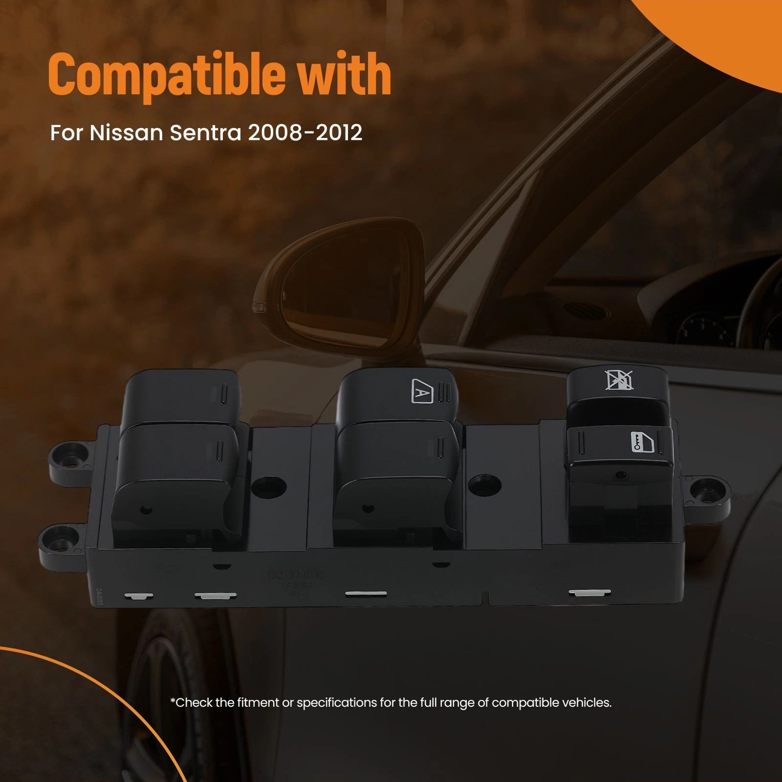Driver Power Window Switch for Nissan Sentra (2008–2012) 25401-ZJ60A DWS-372