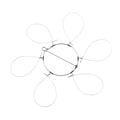 Crab Snare Fishing Tool 68 Rings Stainless Steel for Rivers and Beaches