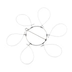 Crab Snare Fishing Tool 68 Rings Stainless Steel for Rivers and Beaches