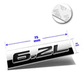 3D Polished Metal "6.2L" Decal Emblem for GMC Chevrolet