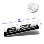 3D Polished Metal "6.2L" Decal Emblem for GMC Chevrolet