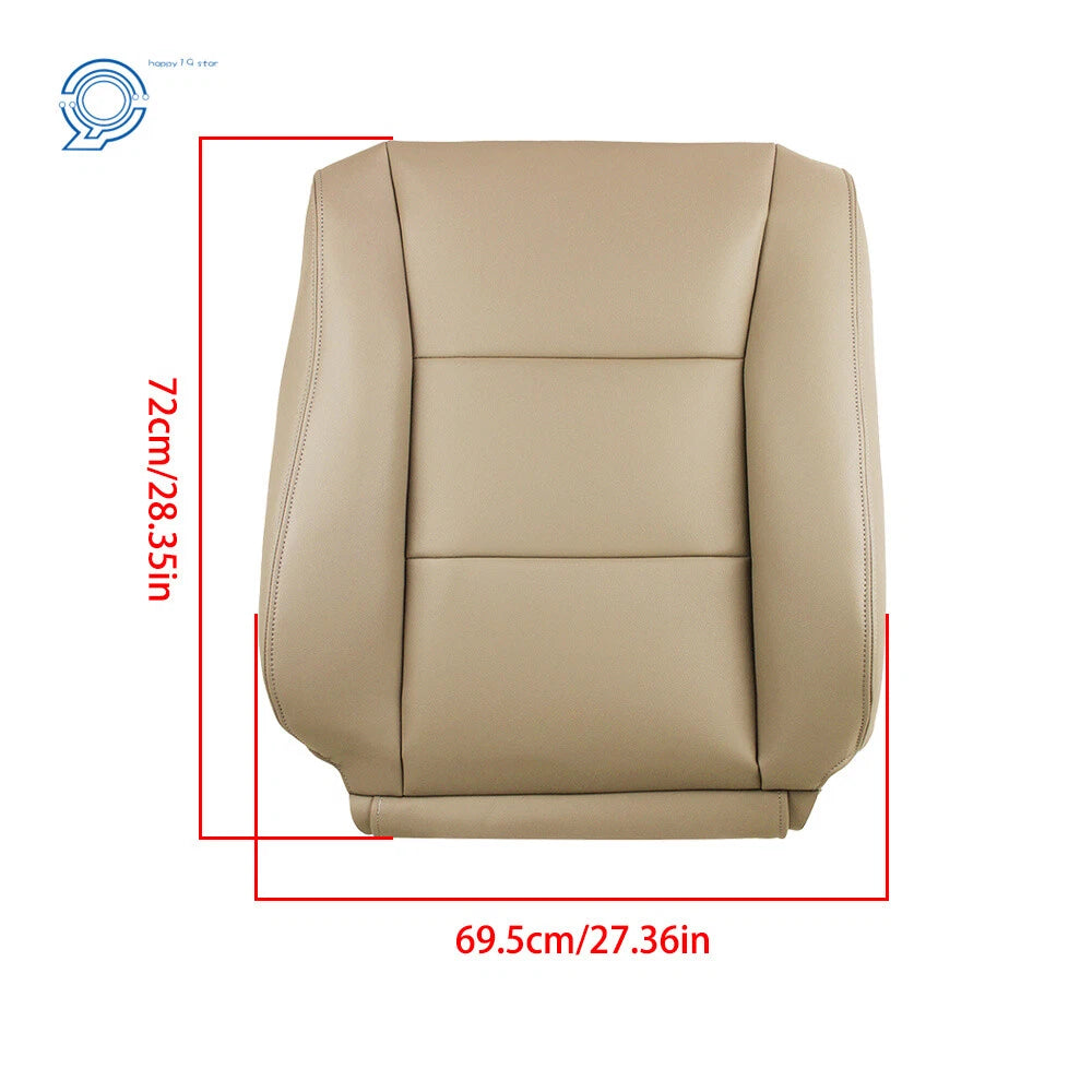 Set of 2 Front Seat Covers for Toyota Land Cruiser (1998–2007) Leather Tan