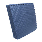 8PC EVA Foam Exercise Tiles Gym Floor Mat 24x24 Blue
