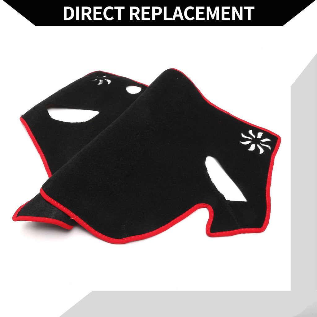 Dashboard Cover Mat for Subaru Forester (2018–2024) Black Red 1 Set