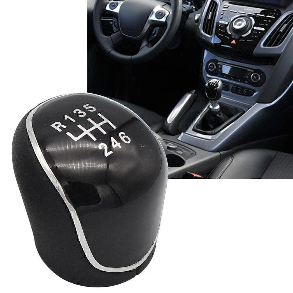 1x 6 Speed Car Shift Gear Knob for Ford C-Max Focus Mk2 Mk3 Kuga S-Max (2003-2023)