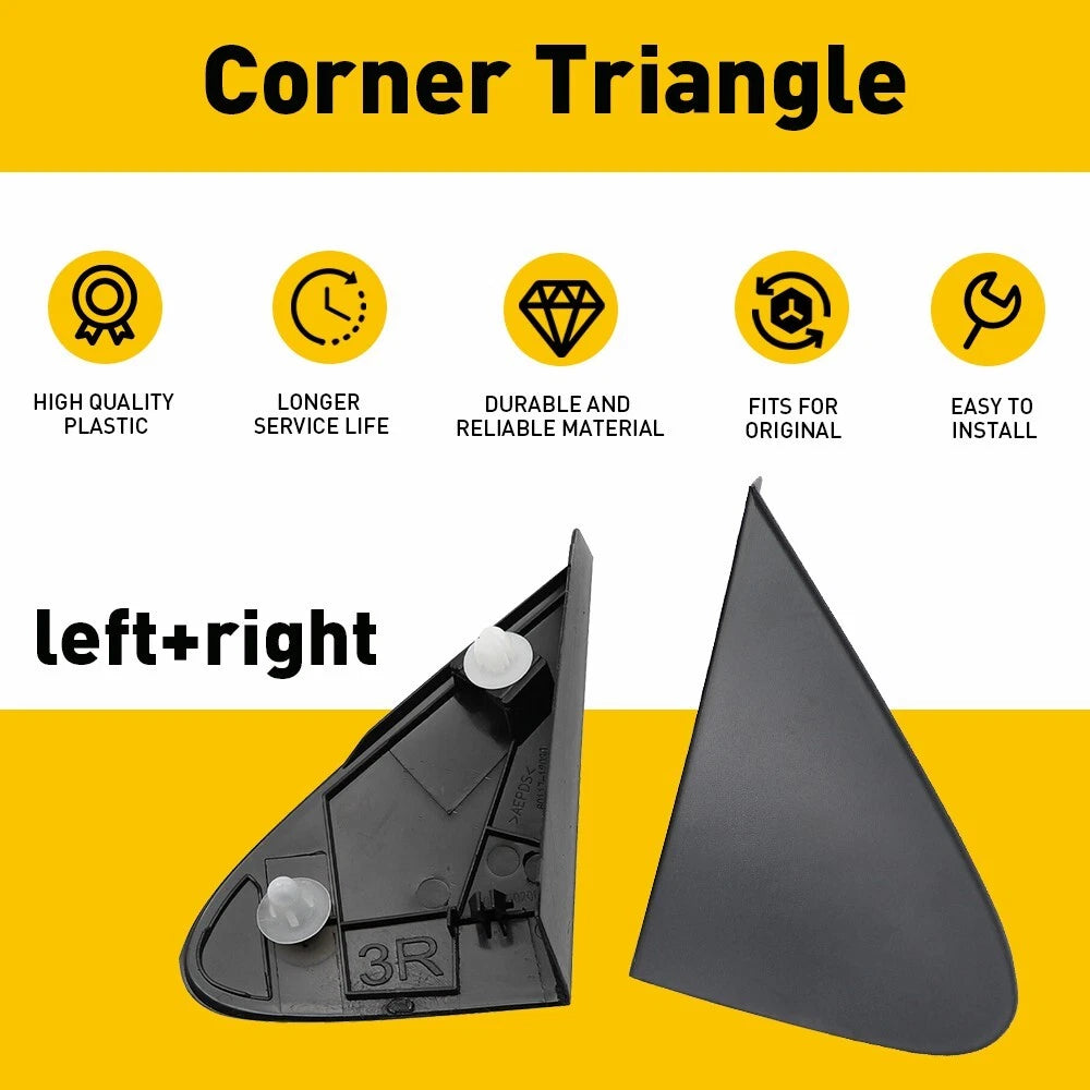 Set of 2 Side View Mirror Trim Covers for Toyota Corolla (2008–2013)