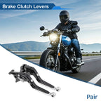 Adjustable Brake Clutch Levers for Honda CBR650R (2019–2023) Black Silver Tone