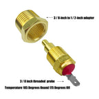12V Dual Electric Fan Relay Kit w/ Thermostatic Sensor for Car