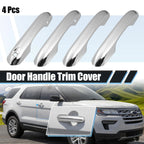 Set of 4 Exterior Door Handle Cover Trim for Ford Explorer (2020–2022) Silver Tone