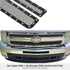 Black Rivet Mesh Grille for Chevy Silverado 1500 (2007-2013)
